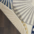 4' X 6' Blue and Ivory Geometric Power Loom Area Rug